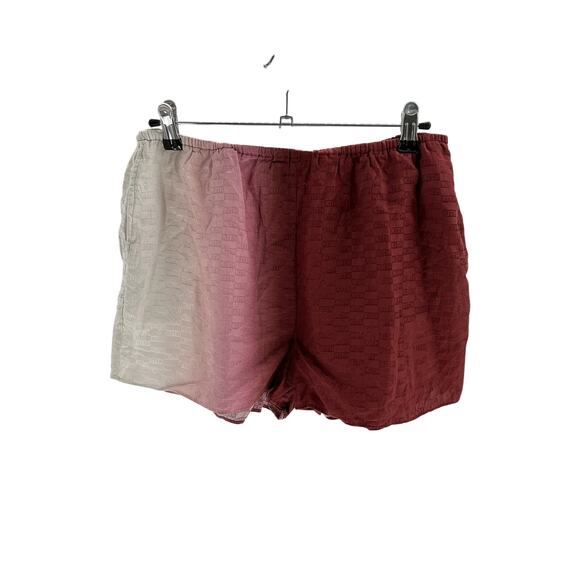 Kith 'Thea Ombre' Red Silk Monogram Short Size M - Picture 2 of 4